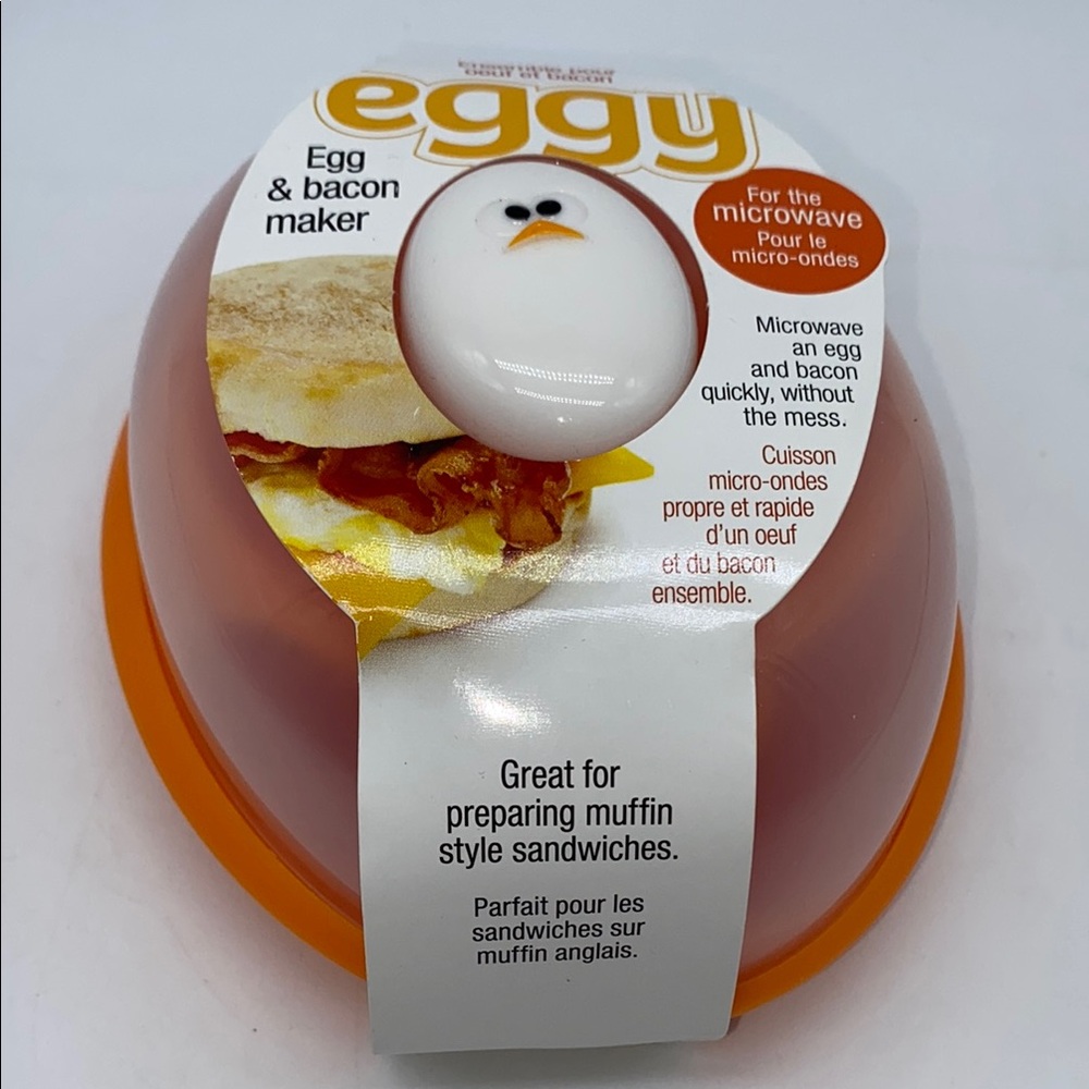 Eggy Egg & Bacon Breakfast Sandwich Maker Microwave Joie Orange